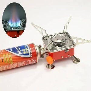 Portable Card Type Campaign Butane Gas Stove Burner With Steel Pipe And Regulator