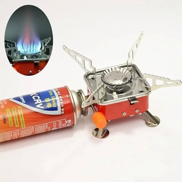 Portable Card Type Campaign Butane Gas Stove Burner With Steel Pipe And Regulator