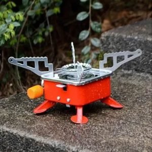 Portable Card Type Campaign Butane Gas Stove Burner With Steel Pipe And Regulator