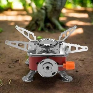 Portable Card Type Campaign Butane Gas Stove Burner With Steel Pipe And Regulator